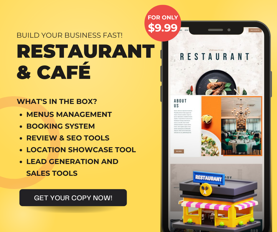 B2B: Restaurant Café Website-in-a-Box