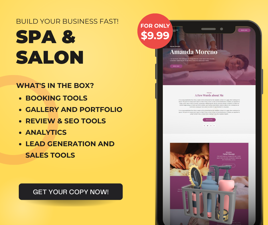 B2B: Spa Salon Website-in-a-Box